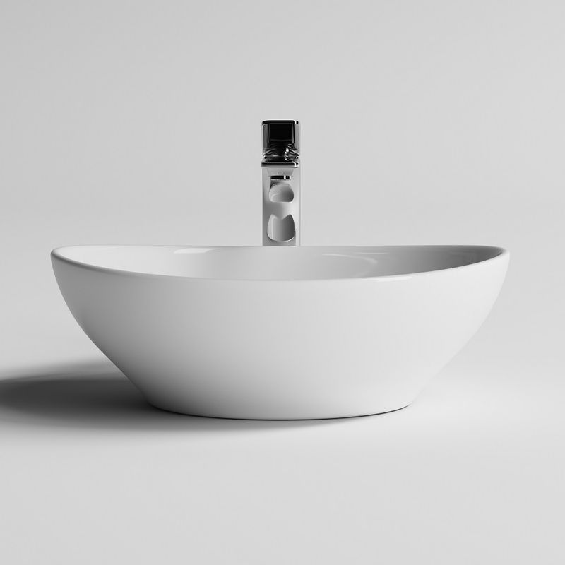 Раковина накладная Ceramica Nova Element CN6016 40.5x33 (белый), без донного клапана