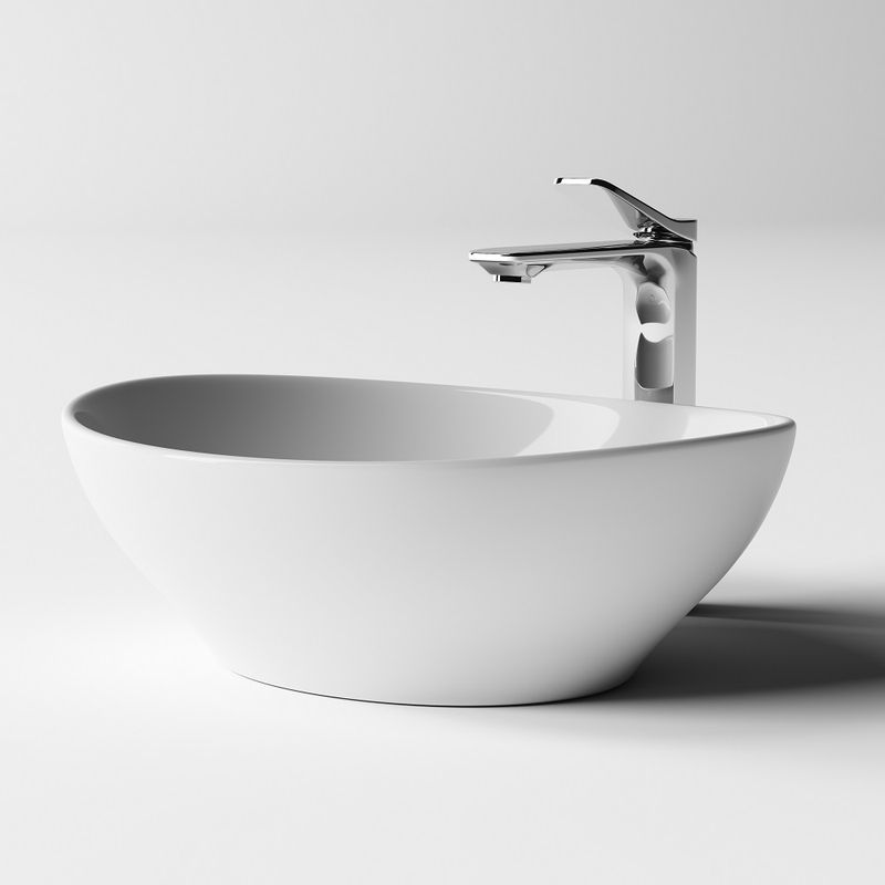 Раковина накладная Ceramica Nova Element CN6016 40.5x33 (белый), без донного клапана