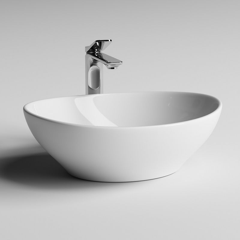 Раковина накладная Ceramica Nova Element CN6016 40.5x33 (белый), без донного клапана