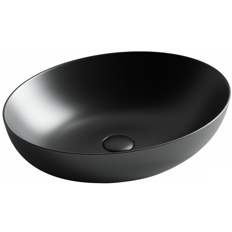 Раковина накладная Ceramica Nova Element CN6017MB 52x39.5 (черный матовый), без донного клапана