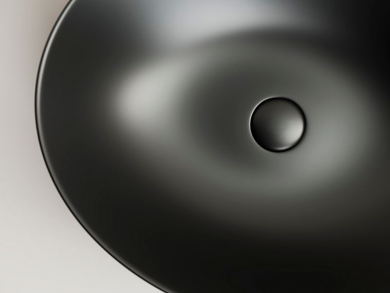 Раковина накладная Ceramica Nova Element CN6017MB 52x39.5 (черный матовый), без донного клапана