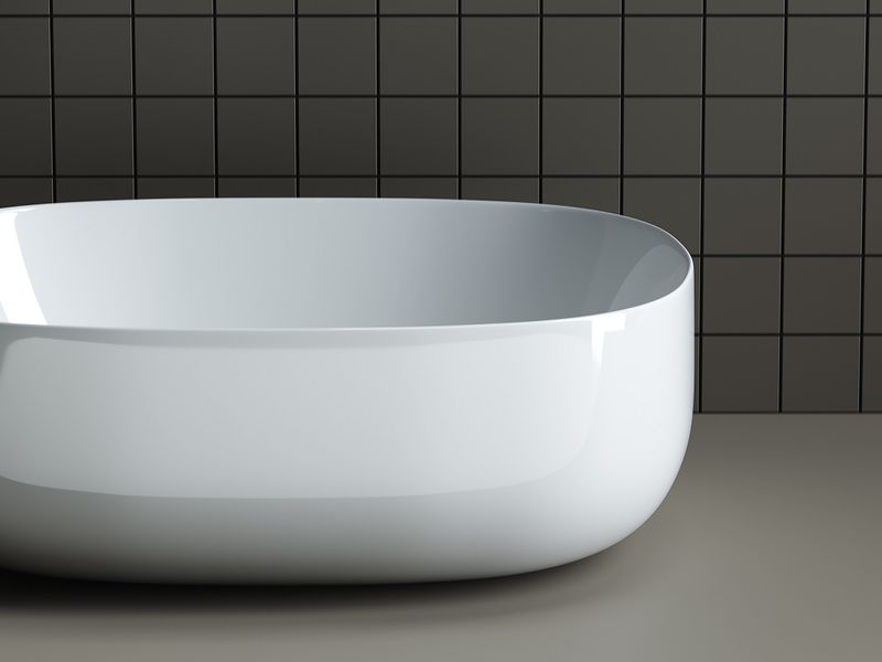 Раковина накладная Ceramica Nova Element CN6018 46x35 (белый), без донного клапана
