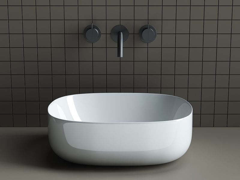 Раковина накладная Ceramica Nova Element CN6018 46x35 (белый), без донного клапана