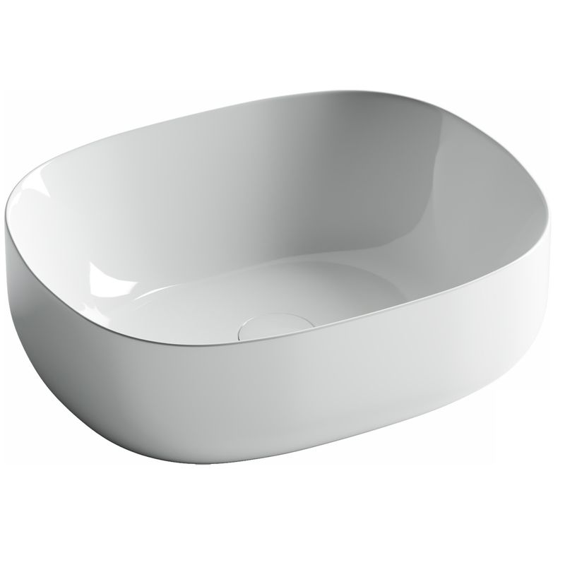Раковина накладная Ceramica Nova Element CN6018 46x35 (белый), без донного клапана