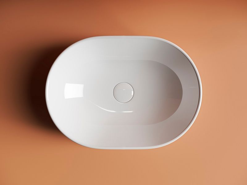 Раковина накладная Ceramica Nova Element CN6019 48x35 (белый), без донного клапана