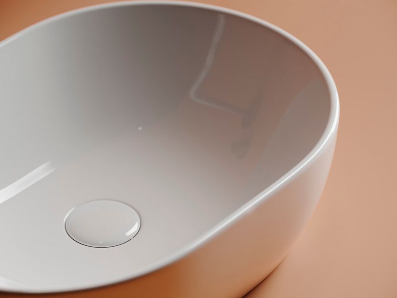 Раковина накладная Ceramica Nova Element CN6019 48x35 (белый), без донного клапана
