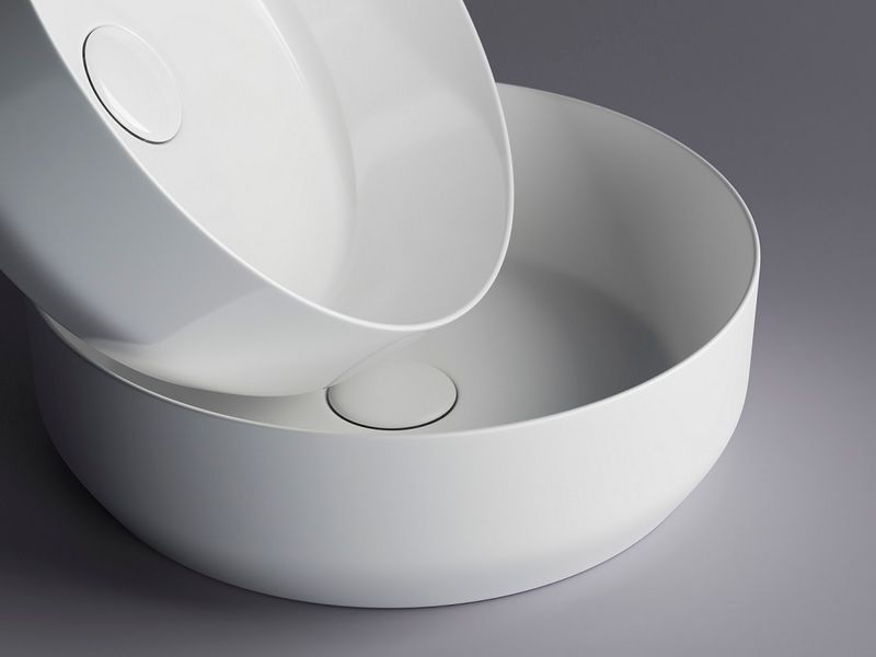 Раковина накладная Ceramica Nova Element CN6022 39x39 (белый глянцевый), без донного клапана
