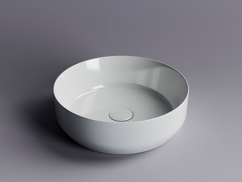 Раковина накладная Ceramica Nova Element CN6022 39x39 (белый глянцевый), без донного клапана