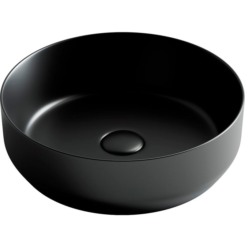 Раковина накладная Ceramica Nova Element CN6022MB 39x39 (черный матовый), без донного клапана