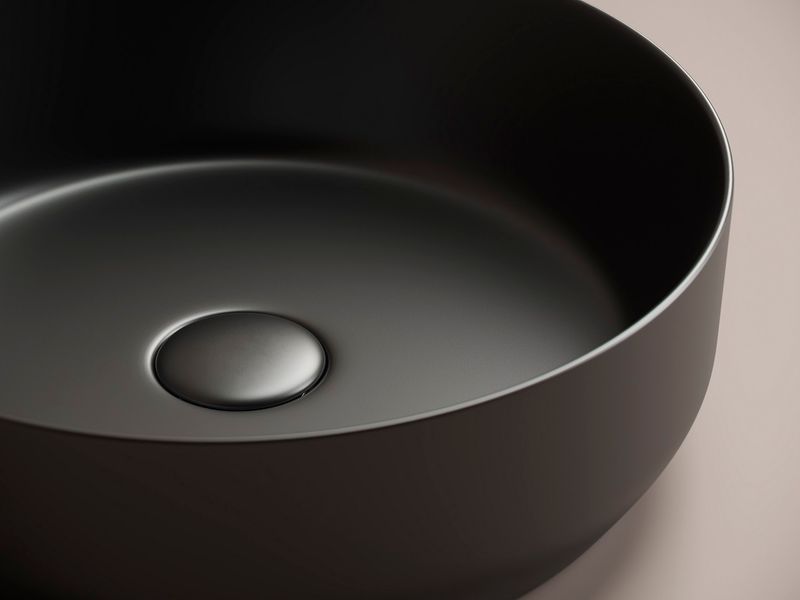 Раковина накладная Ceramica Nova Element CN6022MB 39x39 (черный матовый), без донного клапана