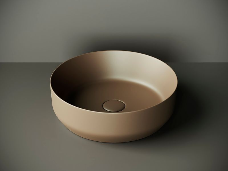 Раковина накладная Ceramica Nova Element CN6022MDB 39x39 (темно-коричневый), без донного клапана