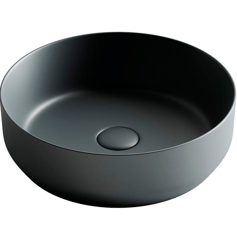 Раковина накладная Ceramica Nova Element CN6022MDH 39x39 (темный антрацит), без донного клапана
