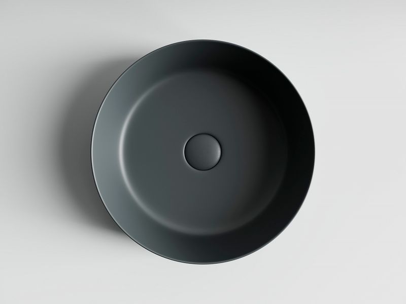 Раковина накладная Ceramica Nova Element CN6022MDH 39x39 (темный антрацит), без донного клапана