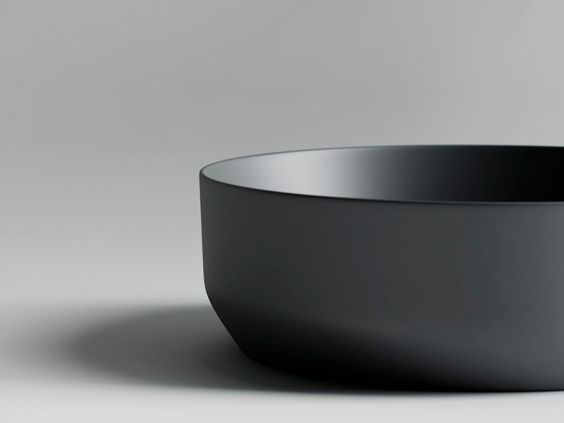 Раковина накладная Ceramica Nova Element CN6022MDH 39x39 (темный антрацит), без донного клапана