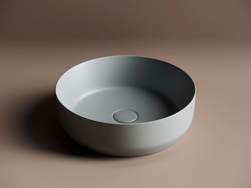 Раковина накладная Ceramica Nova Element CN6022MH 39x39 (антрацит матовый), без донного клапана