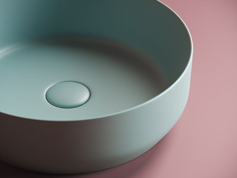 Раковина накладная Ceramica Nova Element CN6022MLG 39x39 (зеленый), без донного клапана