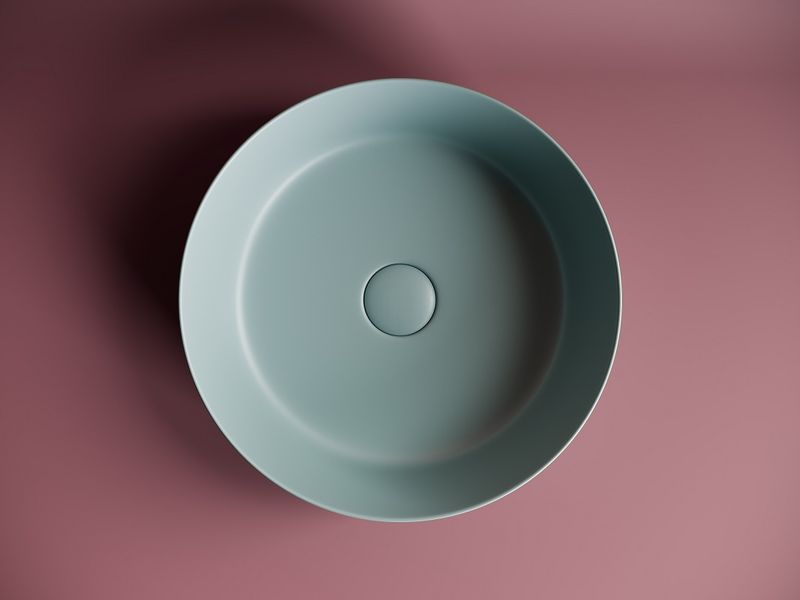 Раковина накладная Ceramica Nova Element CN6022MLG 39x39 (зеленый), без донного клапана