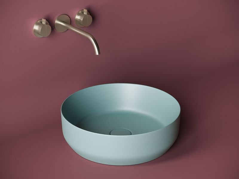 Раковина накладная Ceramica Nova Element CN6022MLG 39x39 (зеленый), без донного клапана