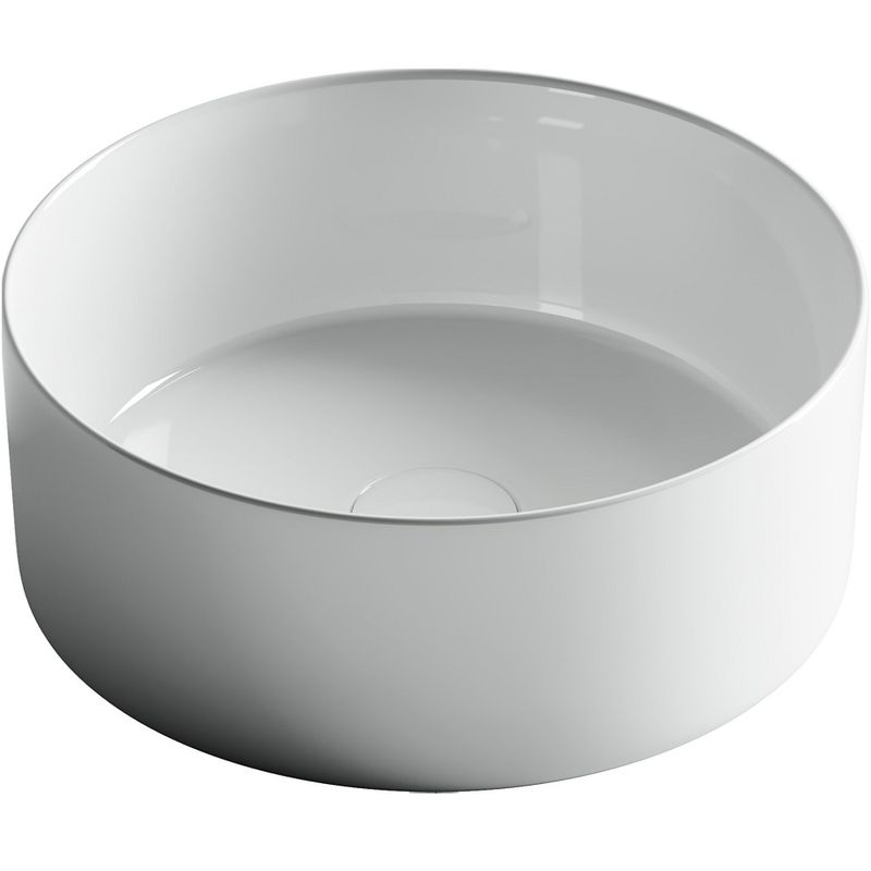 Раковина накладная Ceramica Nova Element CN6032 35.8x35.8 (белый глянцевый), без донного клапана