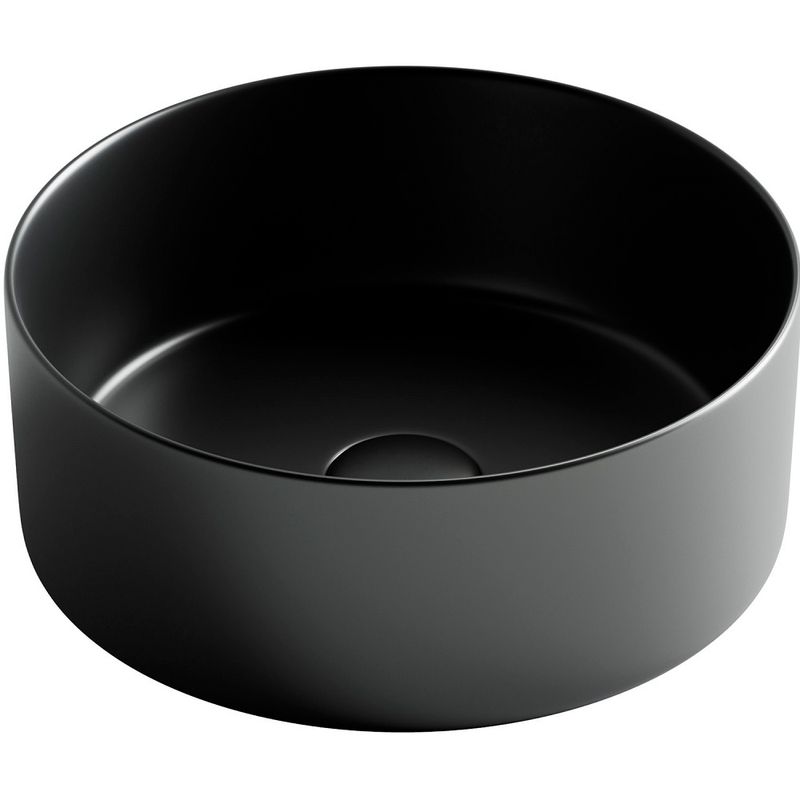 Раковина накладная Ceramica Nova Element CN6032MB 35.8x35.8 (черный матовый), без донного клапана