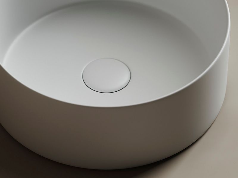 Раковина накладная Ceramica Nova Element CN6032MW 35.8x35.8 (белый матовый), без донного клапана