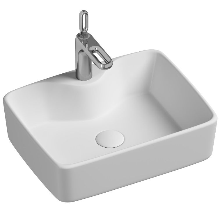 Раковина накладная Ceramica Nova Element CN6033 48x37 (белый), без донного клапана