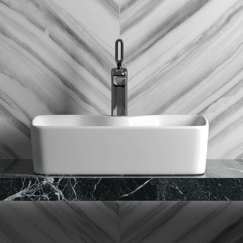 Раковина накладная Ceramica Nova Element CN6033 48x37 (белый), без донного клапана
