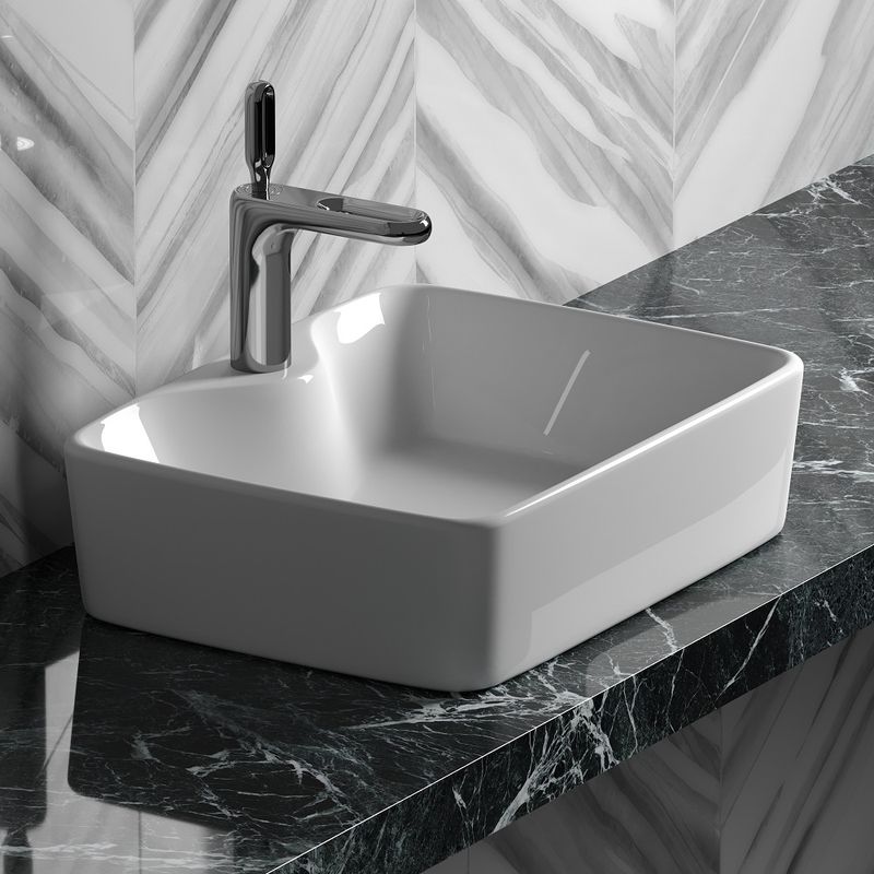 Раковина накладная Ceramica Nova Element CN6033 48x37 (белый), без донного клапана