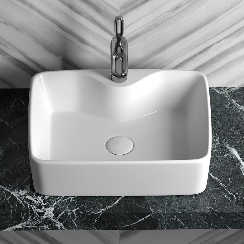 Раковина накладная Ceramica Nova Element CN6033 48x37 (белый), без донного клапана