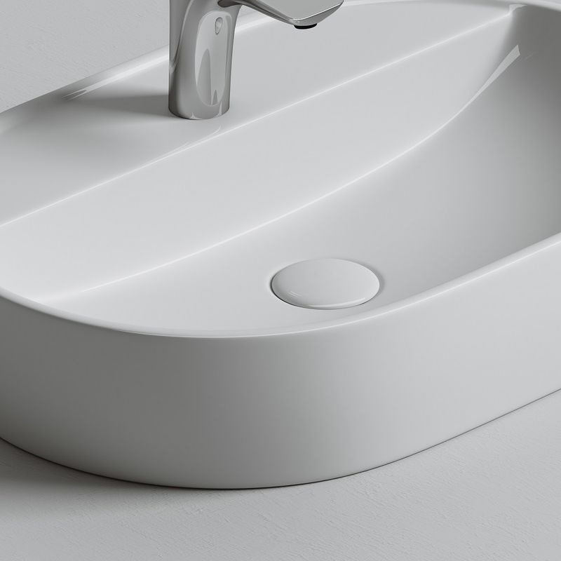Раковина накладная Ceramica Nova Element CN6035 60x40 (белый), без донного клапана