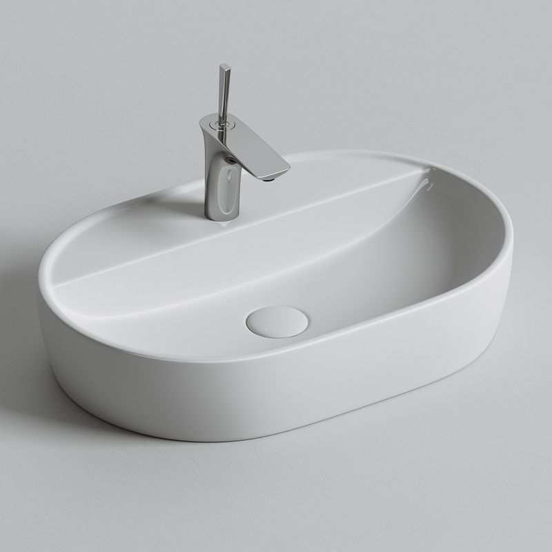 Раковина накладная Ceramica Nova Element CN6035 60x40 (белый), без донного клапана
