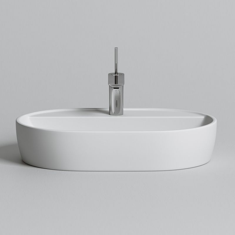 Раковина накладная Ceramica Nova Element CN6035 60x40 (белый), без донного клапана