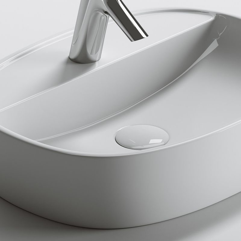 Раковина накладная Ceramica Nova Element CN6036 50x38 (белый), без донного клапана