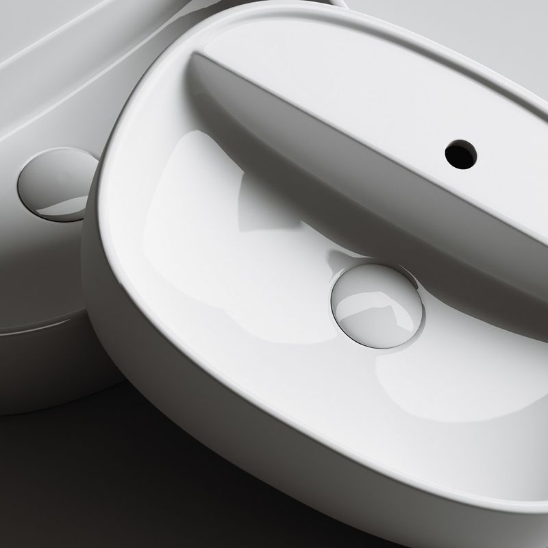 Раковина накладная Ceramica Nova Element CN6036 50x38 (белый), без донного клапана