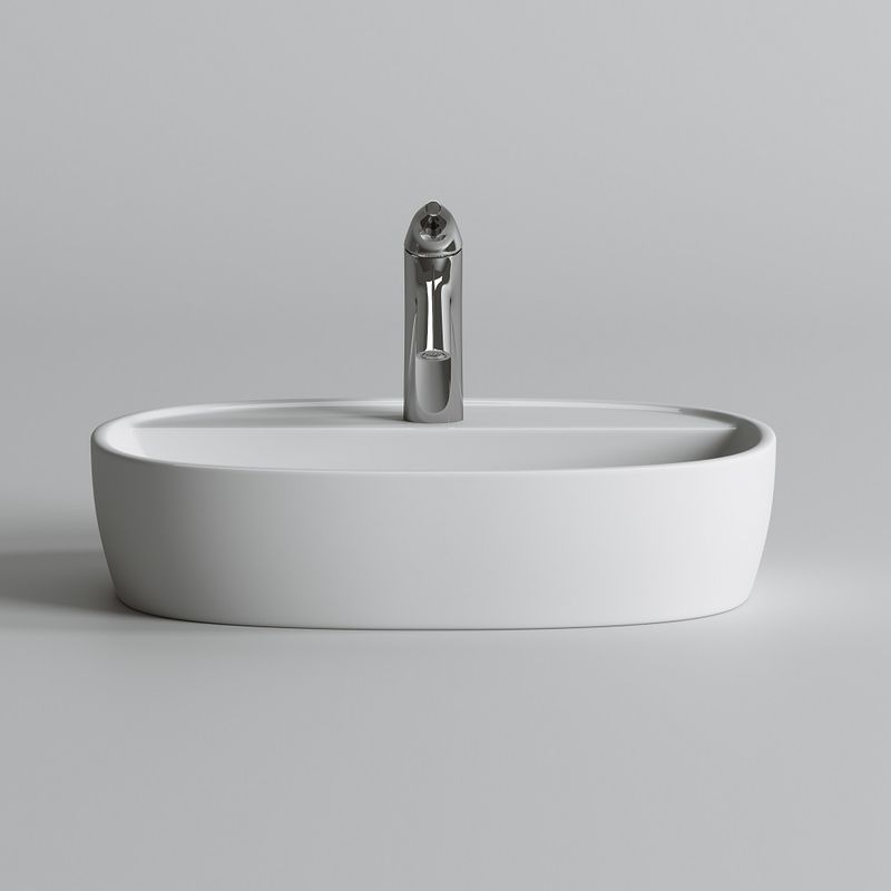 Раковина накладная Ceramica Nova Element CN6036 50x38 (белый), без донного клапана