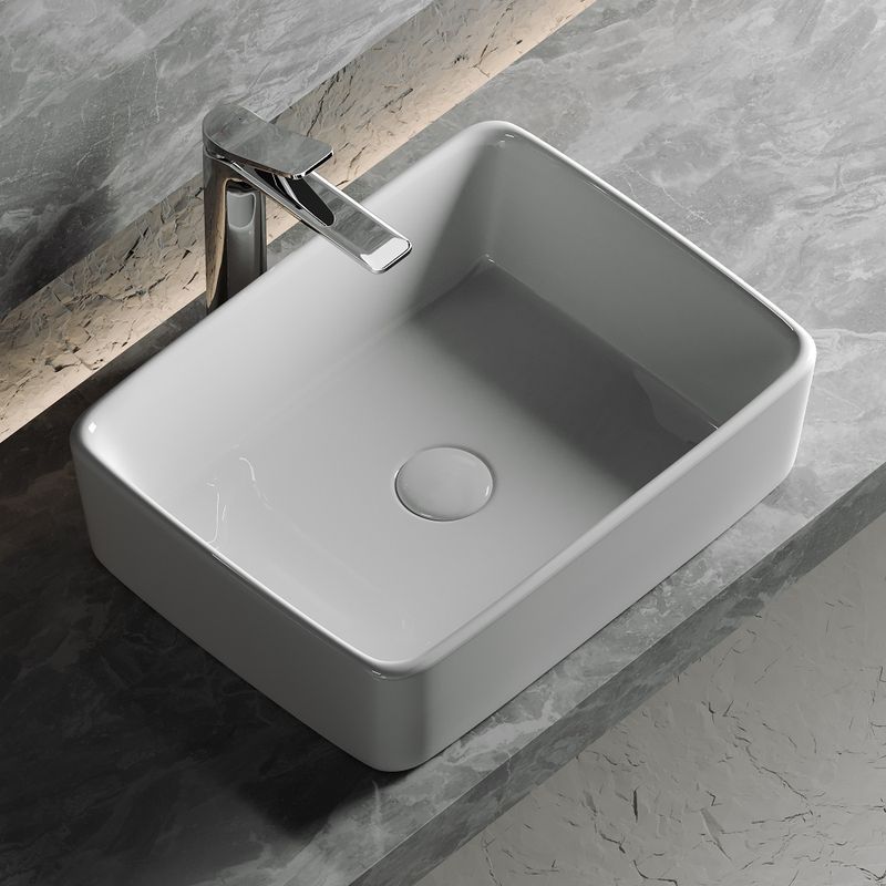Раковина накладная Ceramica Nova Element CN6037 48x37(белый), без донного клапана