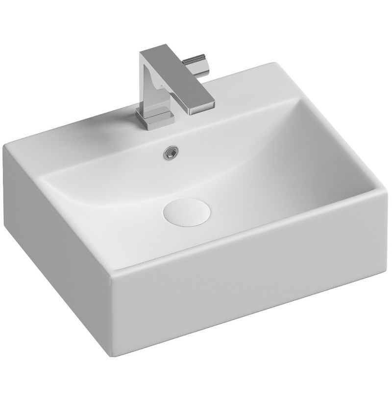 Раковина накладная Ceramica Nova Element CN6040 50x41(белый), без донного клапана