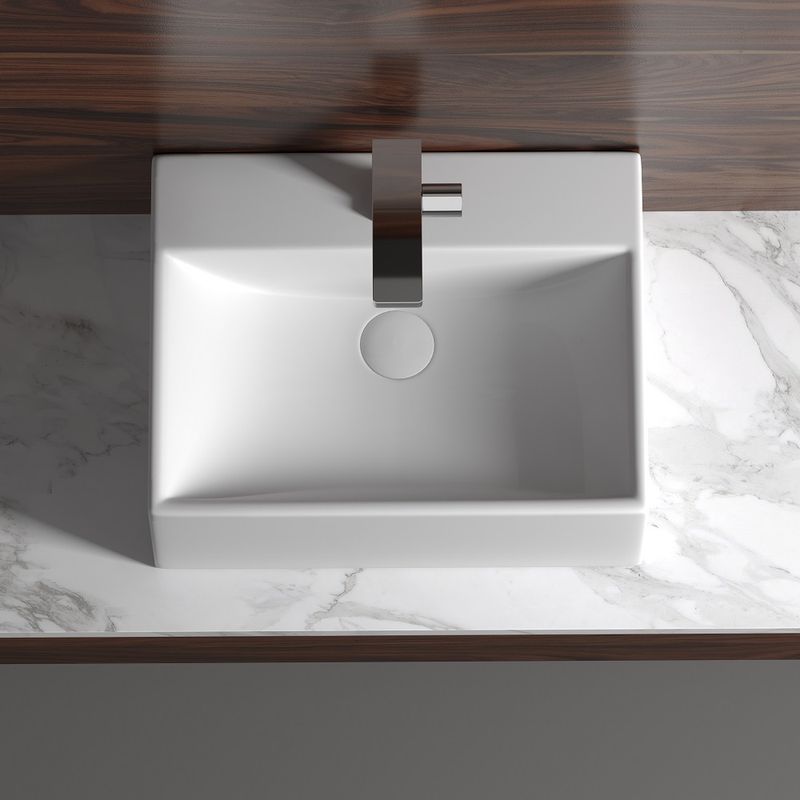 Раковина накладная Ceramica Nova Element CN6040 50x41(белый), без донного клапана