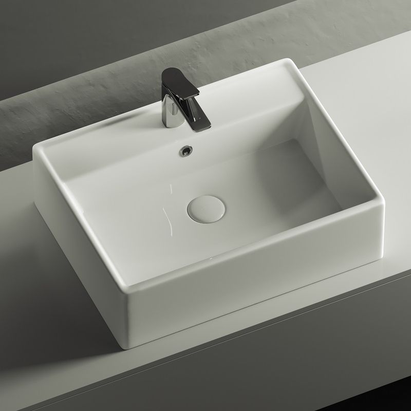 Раковина накладная Ceramica Nova Element CN6046 59x45 (белый), без донного клапана
