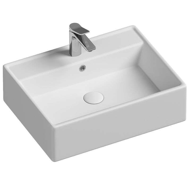 Раковина накладная Ceramica Nova Element CN6046 59x45 (белый), без донного клапана