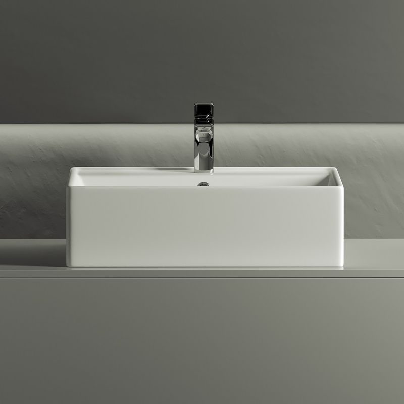 Раковина накладная Ceramica Nova Element CN6046 59x45 (белый), без донного клапана