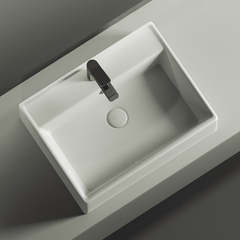 Раковина накладная Ceramica Nova Element CN6046 59x45 (белый), без донного клапана