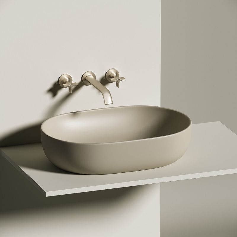 Раковина накладная Ceramica Nova Element CN6047MC 60x41.5 (капучино матовый), без донного клапана