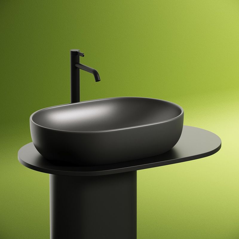 Раковина накладная Ceramica Nova Element CN6047MDH 60x41.5 (темный антрацит матовый), без донного клапана