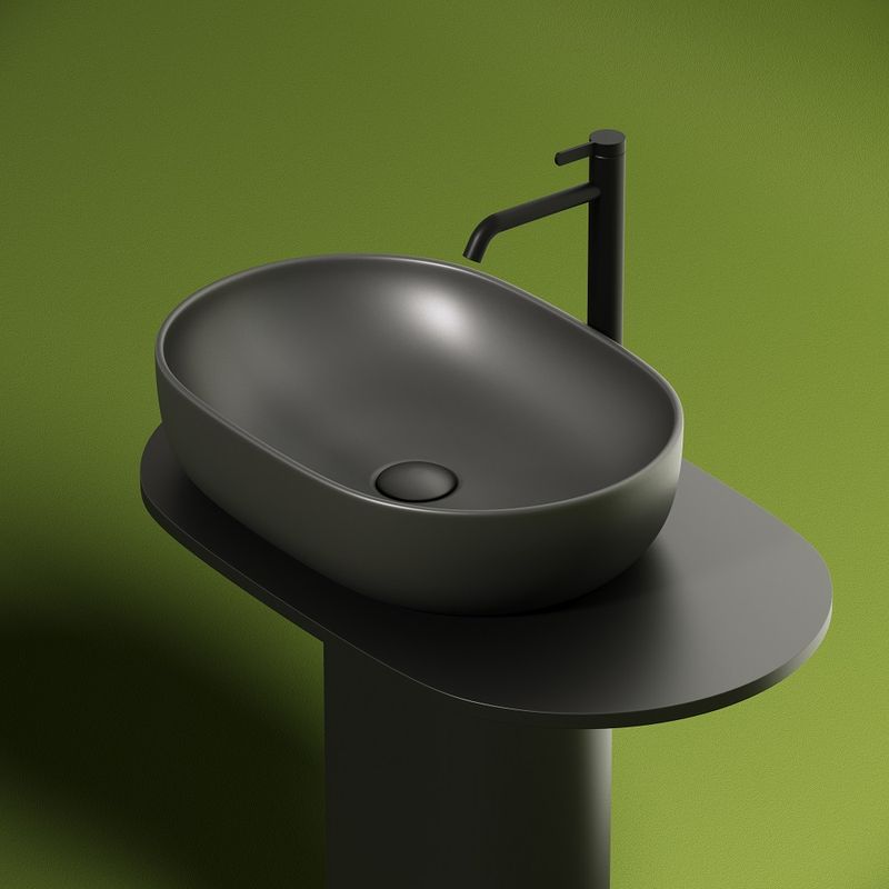Раковина накладная Ceramica Nova Element CN6047MDH 60x41.5 (темный антрацит матовый), без донного клапана