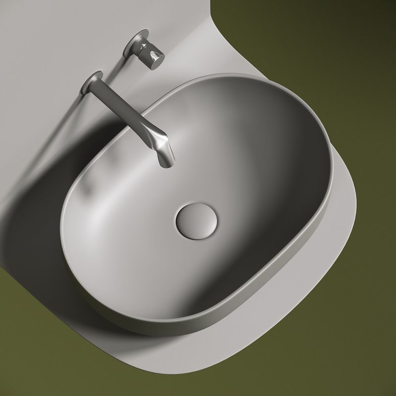 Раковина накладная Ceramica Nova Element CN6047MH 60x41.5 (антрацит матовый), без донного клапана