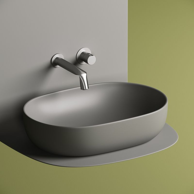 Раковина накладная Ceramica Nova Element CN6047MH 60x41.5 (антрацит матовый), без донного клапана