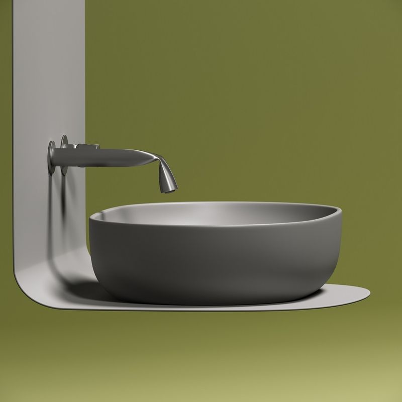 Раковина накладная Ceramica Nova Element CN6047MH 60x41.5 (антрацит матовый), без донного клапана