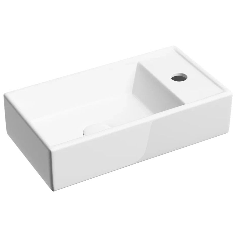 Раковина подвесная Ceramicanova Element CN6051L 40.7x21.7x10 (белый), чаша слева