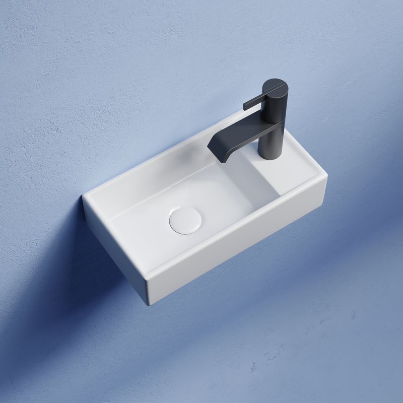 Раковина подвесная Ceramicanova Element CN6051L 40.7x21.7x10 (белый), чаша слева